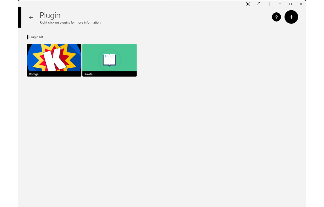 Rulia manga and comic reader plugin system