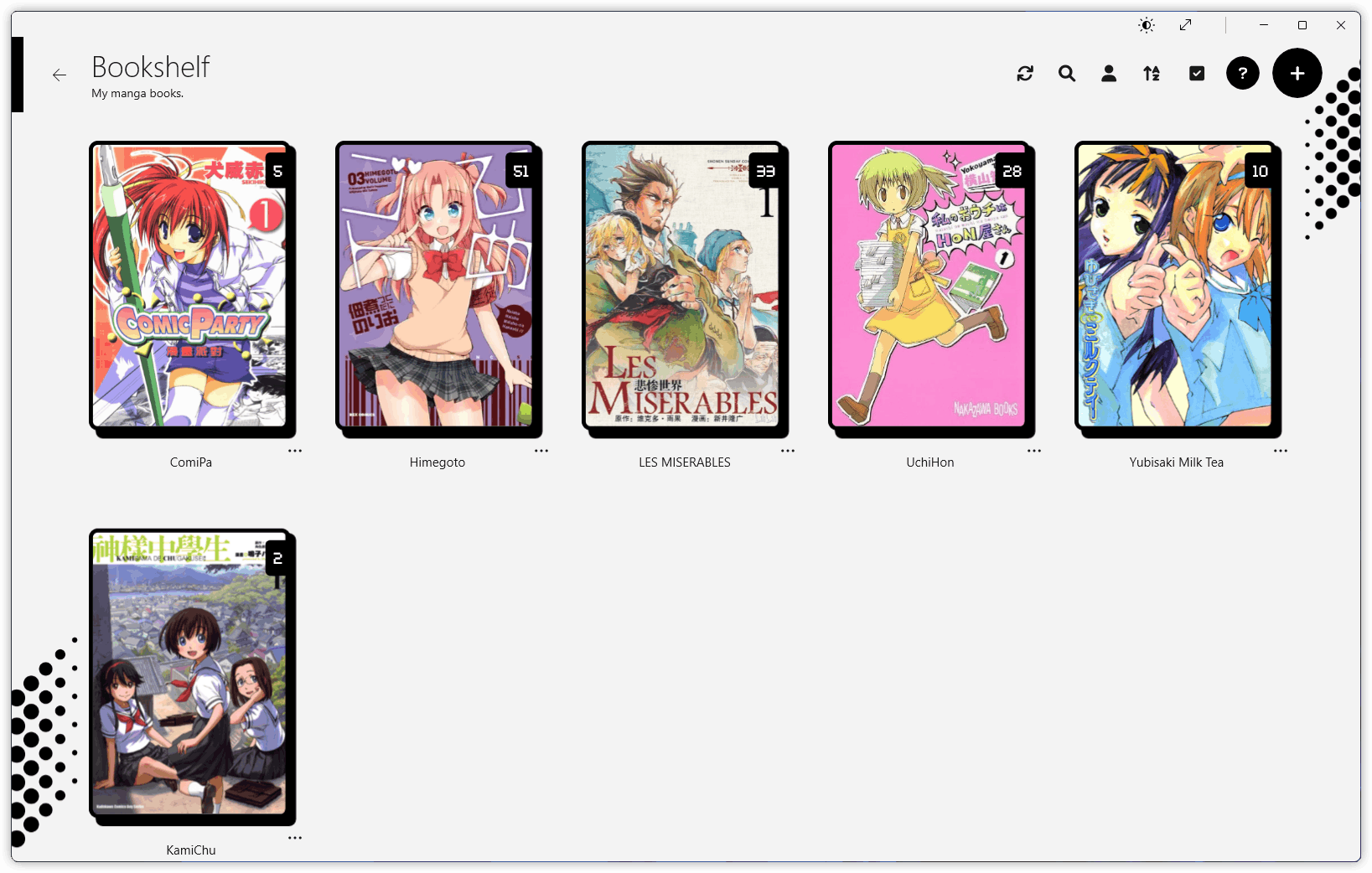 Rulia manga and comic reader app screenshot on Windows